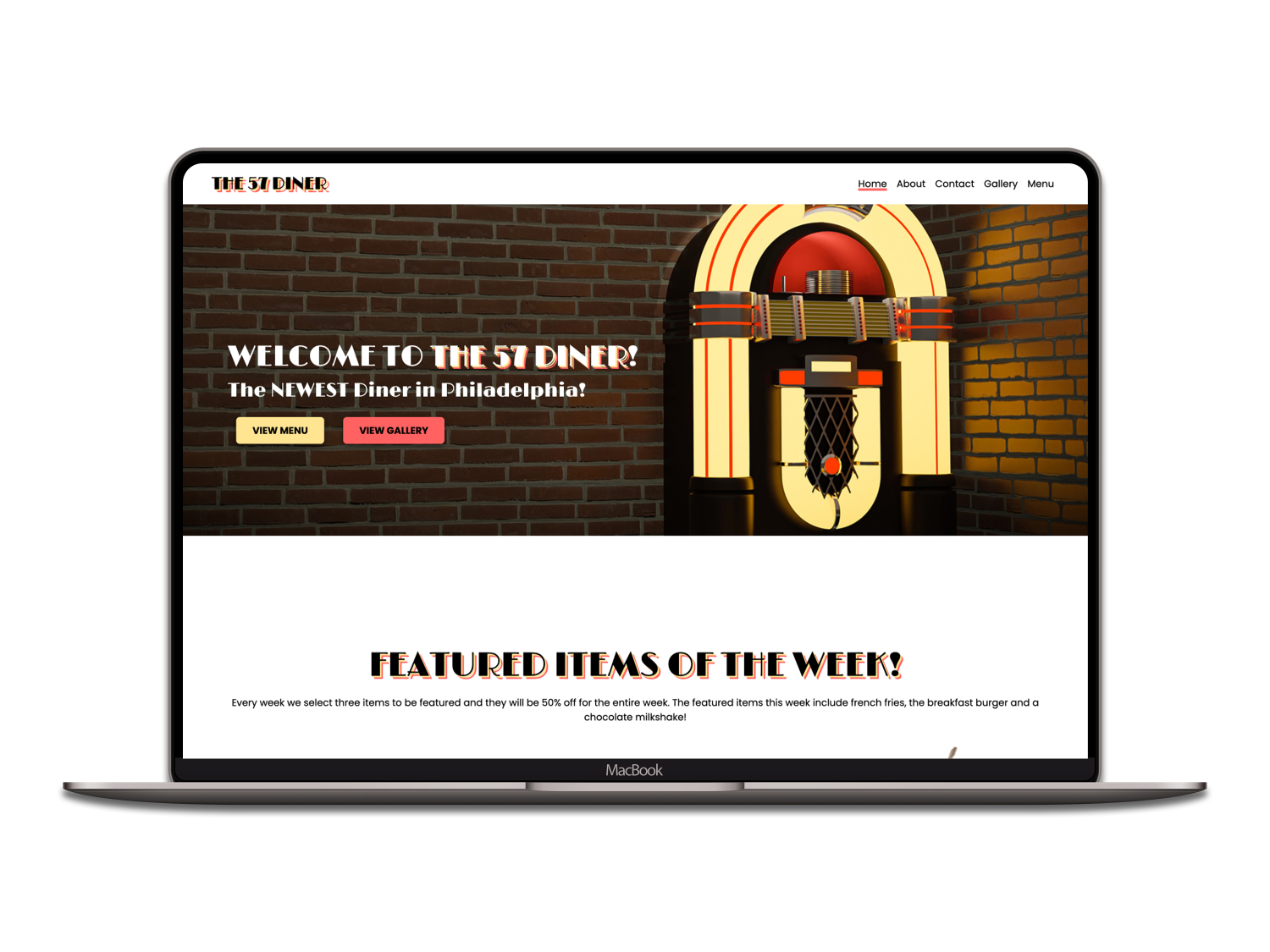 Portfolio mockup laptop the57diner